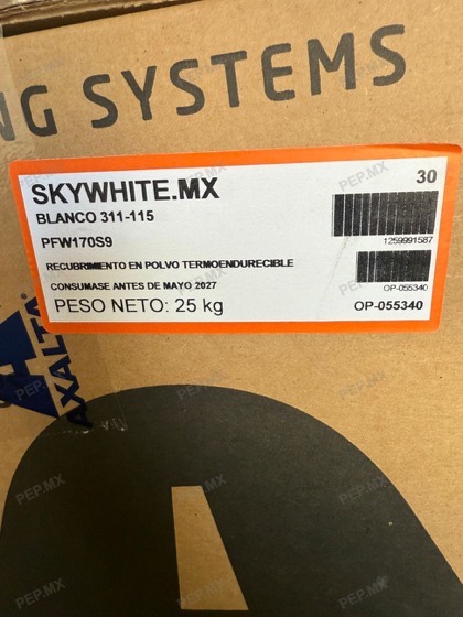 Caja Axalta SKYWHITE.MX Blanco 311-115 (25 kg)